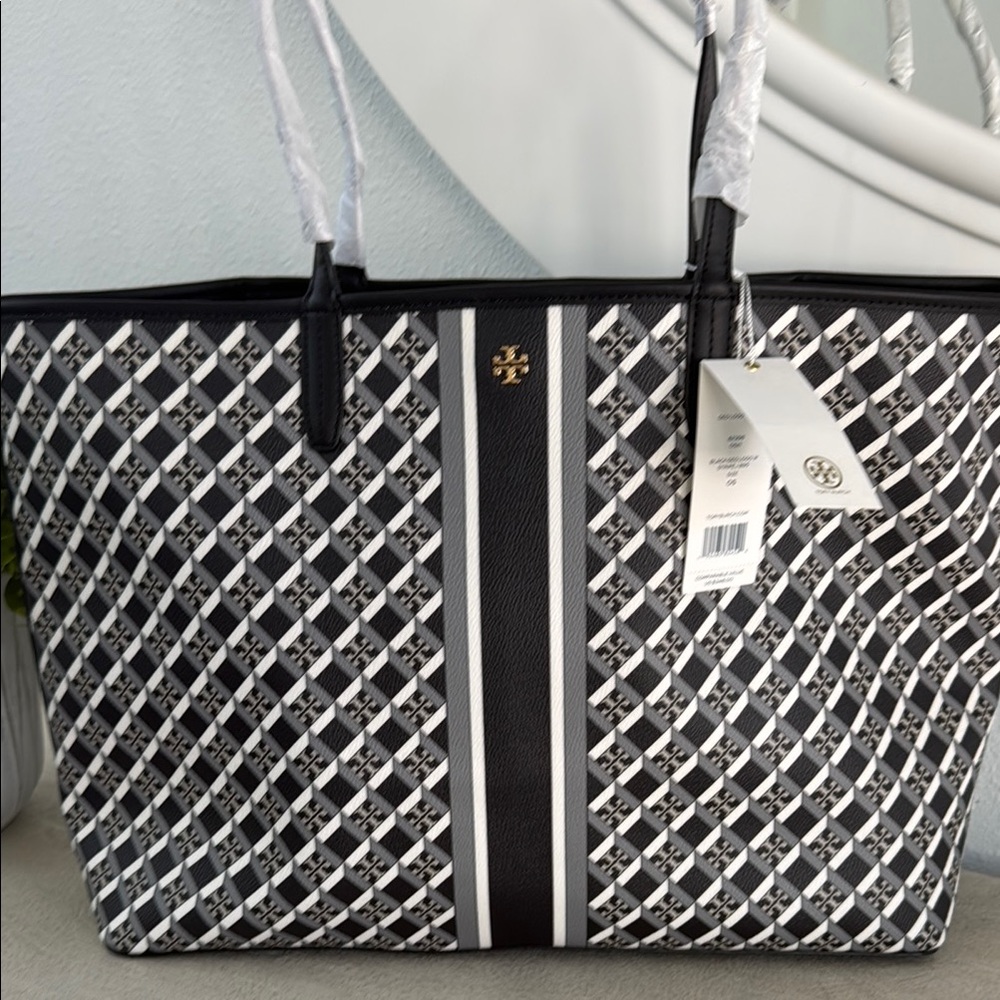 Tory Burch Black and White Women's Tote Bag